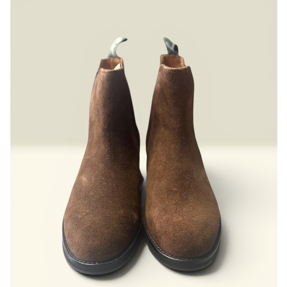 Polo Ralph Lauren NWBBryson Chelsea Boots Size 10 Brown Excellent Suede Lug Sole - Picture 2 of 12